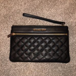 USED ONCE: Michael Kors leather clutch